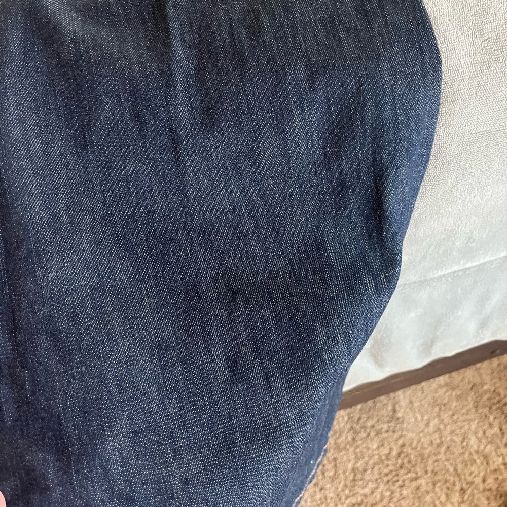 New York & Company Blue Flare Wide Leg Jeans - Picture 3 of 6